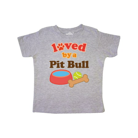 Pit Bull Loved By A (Dog Breed) Toddler T-Shirt