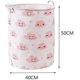 thumbnail image 5 of Toy Storage Basket for Children, Large Foldable Laundry Basket Cotton Storage Box with Handles - Green Clouds, White, 5 of 5