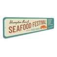 thumbnail image 3 of Seafood Festival Novelty Sign, Metal Wall Decor - 4x18 inches, 3 of 4