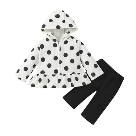 

Infant Child Toddler Newborn Baby Boys Girls Long Sleeve Patchwork Cute Cartoon Print Striped Coat Jacket Solid Trousers Pants Outfit Set 2PCS Clothes