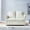 Off-White, variant on Transitional Faux Leather Lillard Loveseat, Dark Gray