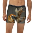 thumbnail image 2 of Picia Surreal Weightlifting Snail Pattern Men's Athletic Long Leg Briefs , Performance Stretch Underwear，Moisture-Wicking, 2 of 7