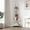 White, variant on Wilk Corner Shelf, 5-Tier Wall Corner Bookshelf, Wood Corner Bookcase Storage Rack Plant Stand with Unique Shape, No Paint