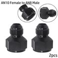 thumbnail image 1 of 2X10An Female To 8An Male Flare Reducer Fitting Fuel Oil Cooler Bulkhead Adapter, 1 of 9