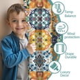 thumbnail image 3 of Blackout Kids Curtains,Blue Boho Bohemia Floral Geometric Pattern Childrens Insulated Curtains Set Of 2,Bedroom Essentials,Toddler Room Decor 42x84in(106x213cm), 3 of 5