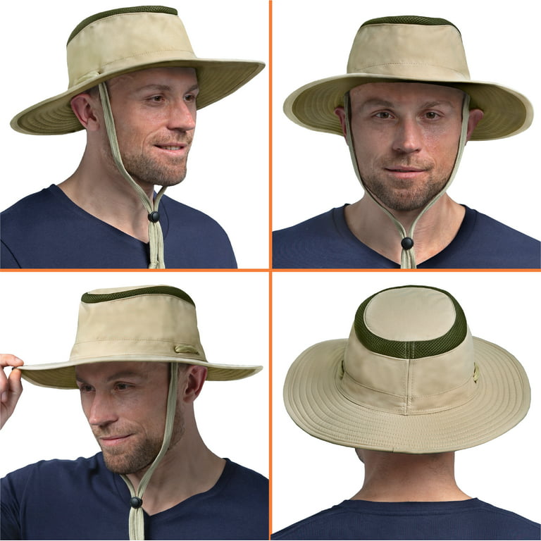 Sun Cube Wide Brim Sun Hat Men Women, Hiking Fishing Sun Hat, Chin Strap, Safari Summer Hat, Outdoor Boonie, Upf 50 | Ubuy