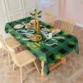 thumbnail image 3 of St.Patrick's Day Shamrock Leaf Tablecloth,Wipeable Polyester Table Cover for Rectangle Tables,Foldable Tableclothes Cute Tablecloths for Dining Room Camping Indoor Outdoor, 3 of 6