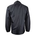 thumbnail image 2 of Renegade Men's Lightweight Water Resistant Button Up Windbreaker Coach Jacket (Black,S), 2 of 2