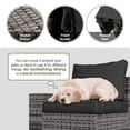 thumbnail image 6 of LazySunsets 6 Piece Outdoor Patio Wicker Conversation Set, Gray Rattan Sectional Sofa with Black Cushions & Coffee Table, 6 of 7