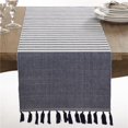 thumbnail image 1 of Saro Lifestyle 1834.NB1654B 16 x 54 in. Bellaria Ribbed Tassel Design Table Runner, Navy Blue, 1 of 1