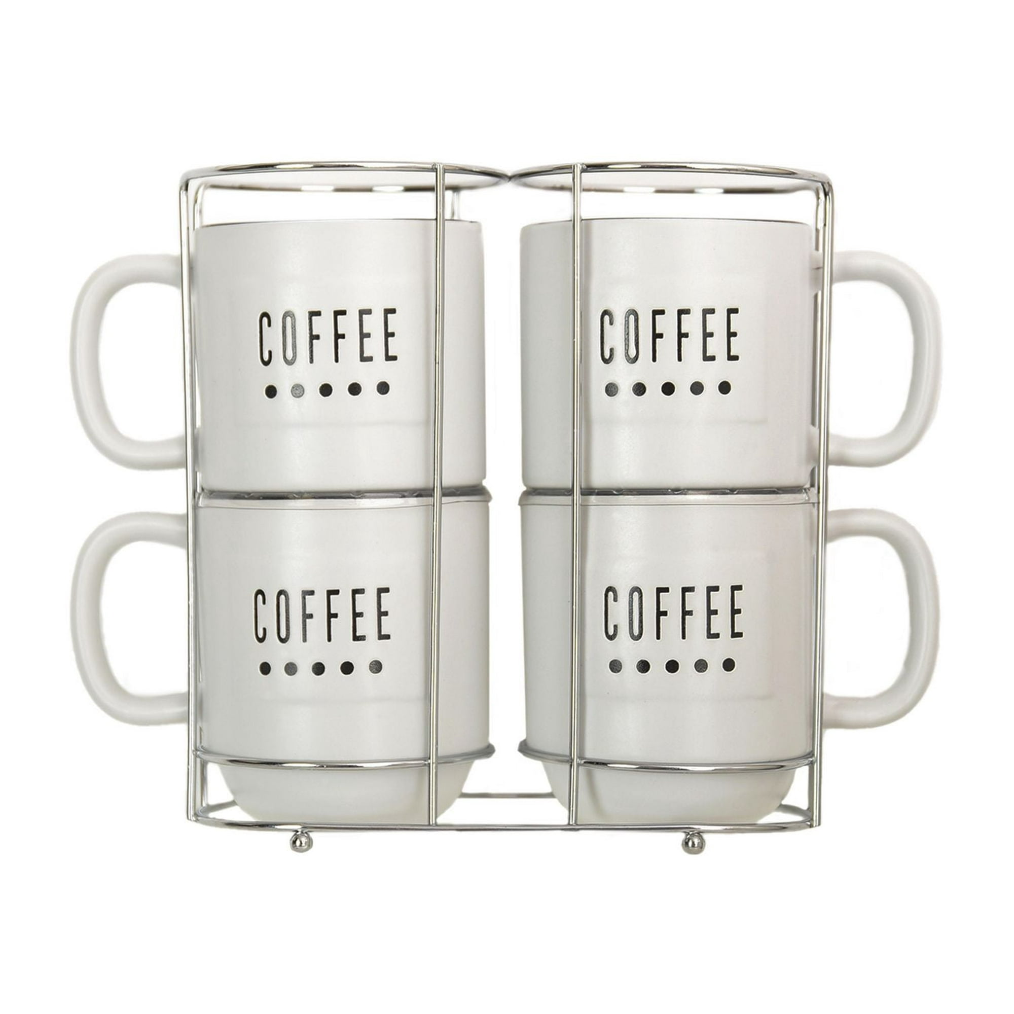 4 Piece Coffee Mug Set with Stand - Walmart.ca