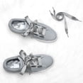 thumbnail image 4 of INSPIRE CHIC Women's 2 Pairs Flat Ribbon Sneaker Canvas Shoelaces Light Gray 100 cm/39.5", 4 of 4