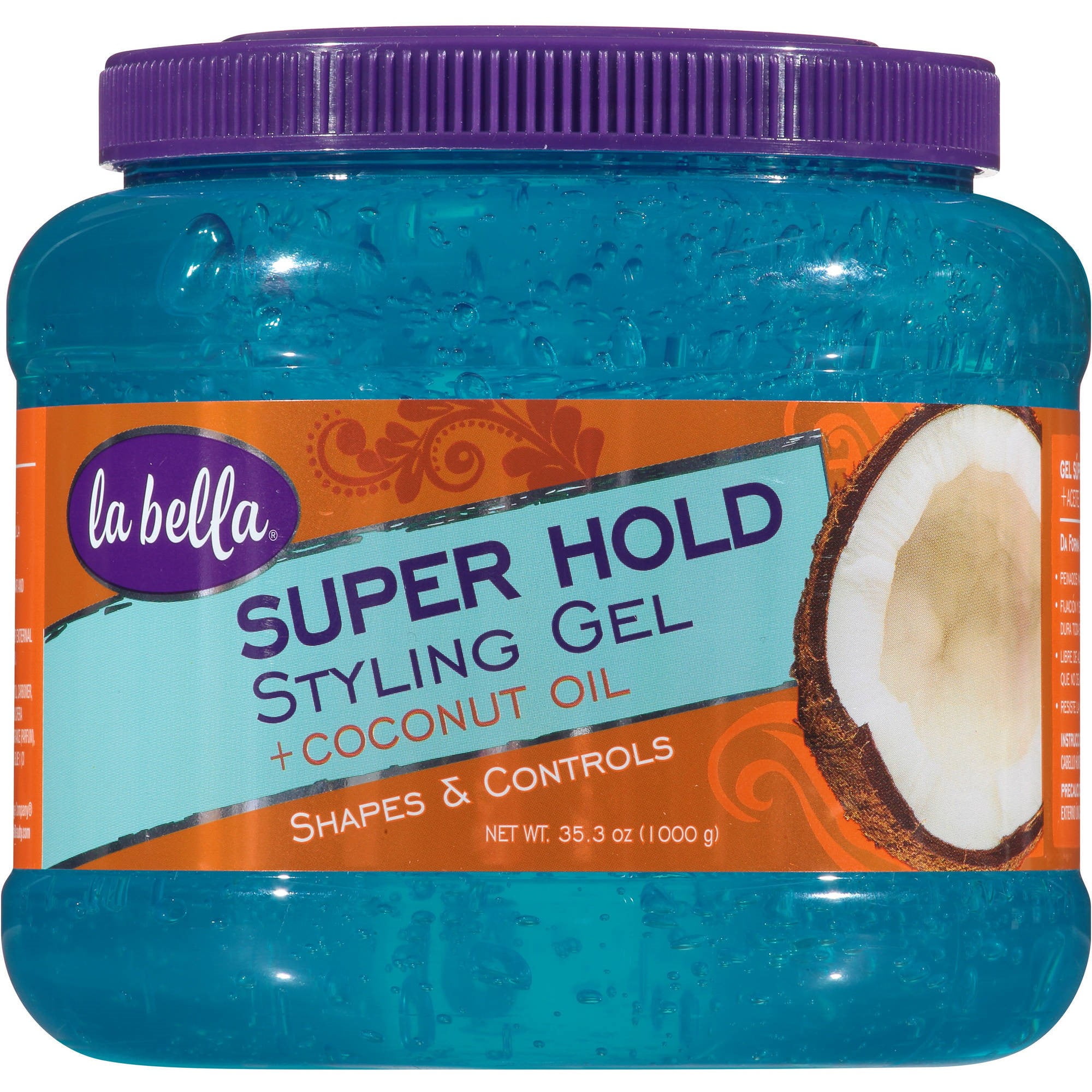 La Bella Super Hold Styling Gel Moisturizing Coconut Oil 35 3 Oz