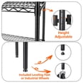 thumbnail image 5 of GDF Studio 55" Heavy Duty Wire Adjustable Shelves with Wheels, 4-Tier Garage Storage Unit, Rolling Industrial, Black, 5 of 10