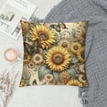 thumbnail image 2 of JEUXUS Sunflower Gifts Print High-Quality Short Plush Pillowcase White, 2 of 5