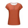 thumbnail image 5 of Yievot Womens Summer Tops Button Short Sleeve Henley Shirts Casual Business Work Blouses, 5 of 6