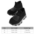thumbnail image 4 of Zapatos de punto para niños con luces LED, transpirables, elásticos, para evitar resbalones, zapatillas informales tipo calcetín para niños, color negro 21, 4 of 15