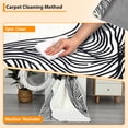 thumbnail image 6 of Washable Area Rugs 9x12, Non-Shedding Super Soft Carpet with Nonslip Backing, Geometric Striped Modern Rug for Living Room, Black/Beige, 6 of 9