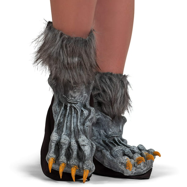 Werewolf Feet Shoe Grey were Wolf Monster Foot Claws Costume Accessories - Walmart.com