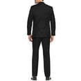 thumbnail image 6 of Caravelli Men's S600512U  3-Piece Single Breasted Slim Fit Vested Suit - Black - 44R, 6 of 13