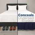thumbnail image 4 of Martex Full Bed Skirt | Ruffled 100% Microfiber Dust Ruffle | 16" Drop | Navy, 4 of 8