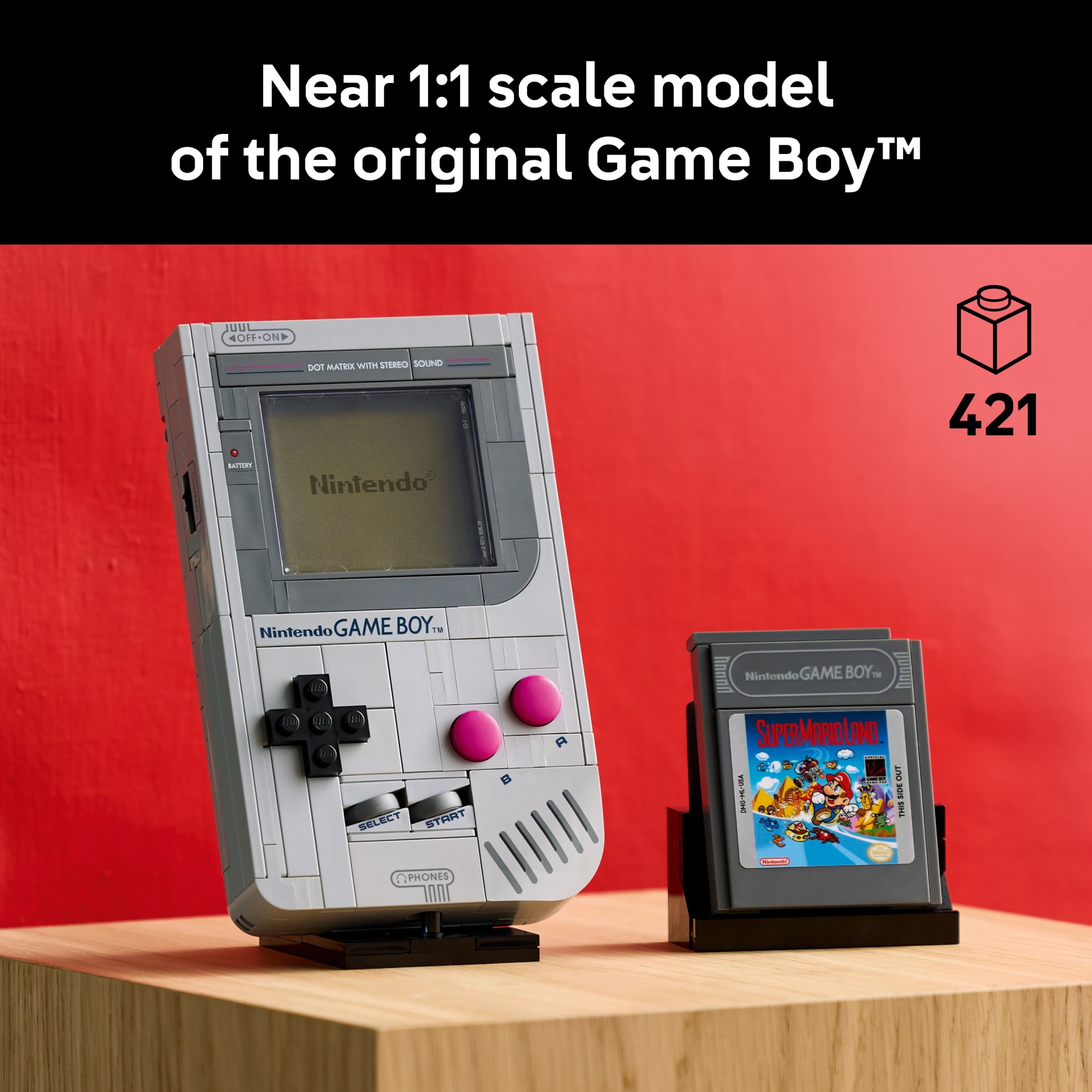 LEGO Super Mario Game Boy - Set de Construcción Retro para Adultos, Edades 18+ - Regalo para Gamers - Modelo Coleccionable con Cartuchos de Juego y Soporte de Exhibición - 72046 3