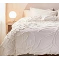 thumbnail image 2 of Aizza Trends Housse de Couette Tuftée de Luxe en Pur Coton, Ensemble de Housse de Couette Tuftée Élégant avec 2 Housses d'Oreiller, Design Texturé Élégant avec Fermeture Éclair, 2 of 3