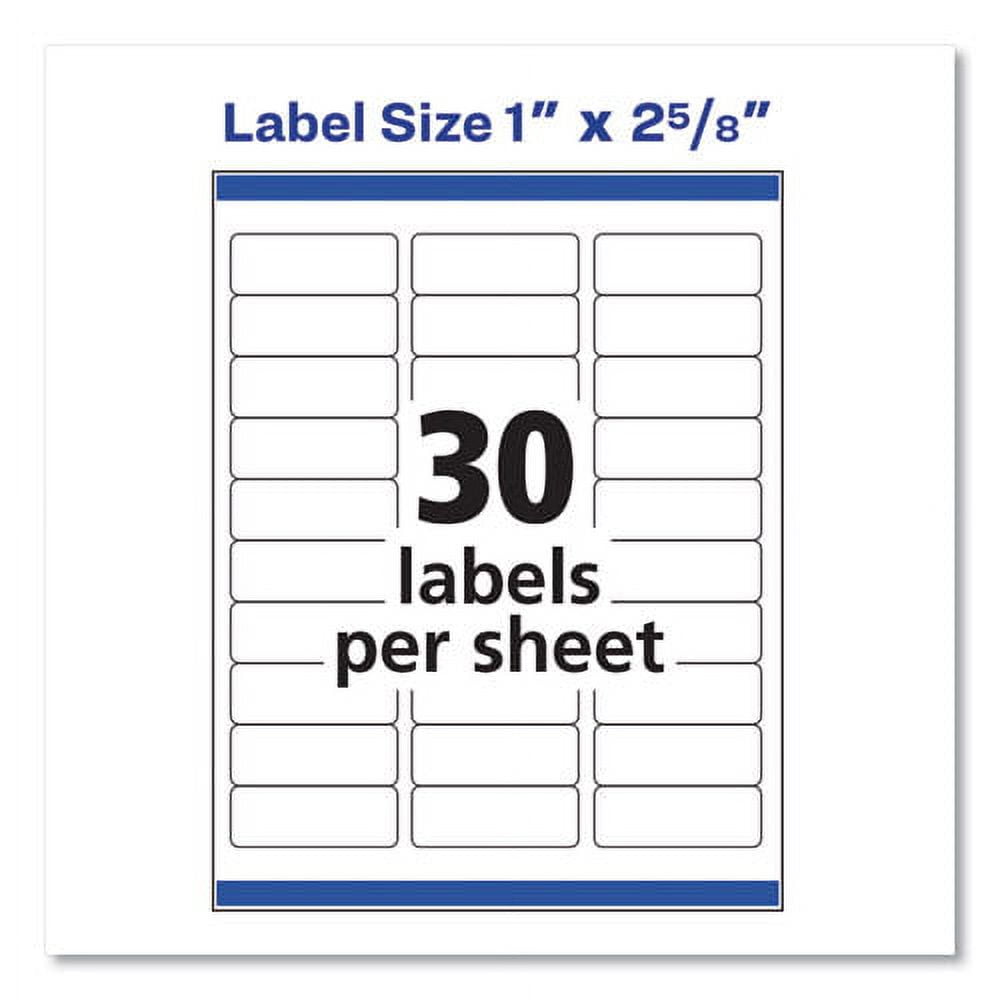 Easy Peel White Address Labels W/ Sure Feed Technology, Laser Printers, 1 X 2.63, White, 30/sheet, 100 Sheets/box | Bundle of 10 Boxes