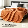 thumbnail image 2 of Phantoscope Diamond Quilted Throw Blanket for Couch Bed Sofa, Soft Solid Color Decorative Blanket, 50x60 Inches, Caramel, 2 of 6