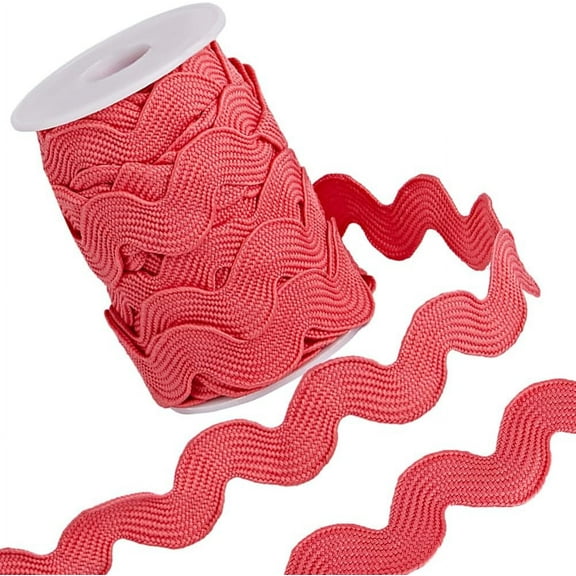 1 Roll 5/8 inch(15mm) RIC Rac Trim Ribbon 10 Yards Rick Rack Wave Sewing Bending Fringe Trim Woven Fabric