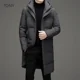 thumbnail image 5 of Chaqueta de invierno de plumón para hombre, gorro extraíble de pato con relleno de plumón, ropa de diseñador, chaqueta acolchada para hombre, abrigo largo informal para hombre, invierno, 5 of 5