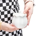 thumbnail image 3 of Quyimy Ceramic Sugar Bowl with Lid and Spoon, Flower-Shaped Porcelain Salt Storage Jar, White Seasoning Container for Home and Kitchen, 9 Ounces, 3 of 8