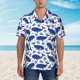 thumbnail image 2 of Balery Whale Camisas hawaianas de manga corta para hombre, camisas playeras de corte holgado, camisas de vacaciones con botones,Small, 2 of 7