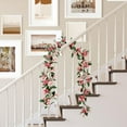 thumbnail image 4 of Christmas Garland with Red Berry, Holly Leaves Christmas Hanging Garlands, Xmas Artificial Garland, Christmas Decorations Cedar Garland, Holiday Garland for Xmas Home Fireplace Indoor Party Decor, 4 of 6