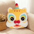 thumbnail image 1 of Spring Festival Throw Pillow | Red & Yellow Dance Symbol Decorative Pillow | 16.5" x 16.5" Soft Polyester | Holiday Decor & Gift, 1 of 6