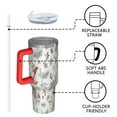 thumbnail image 4 of White Christmas Bird and Pine Pattern Tumbler with Handle and Lid,40oz Double Wall Vacuum Insulated Tumbler,Cups Gift for Women and Men, 4 of 7