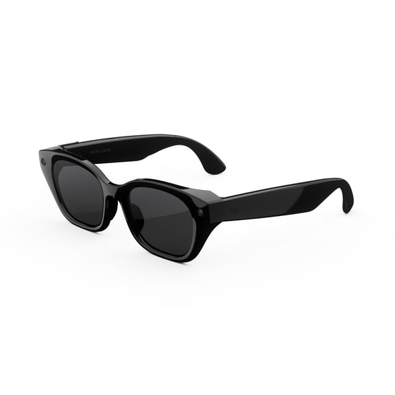 Meta Glasses, Capri AI Glasses, Classic Black, Grey Transitions® Lenses