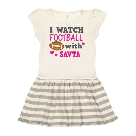 

Inktastic I Watch Football with My Savta Gift Toddler Girl Dress