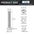 thumbnail image 2 of M8 x 55mm Hex Head Screws Bolts, Nuts, Flat & Lock Washers Kits, 304 Stainless Steel Fully Thread Hexagon Bolts 12 Sets, 2 of 5