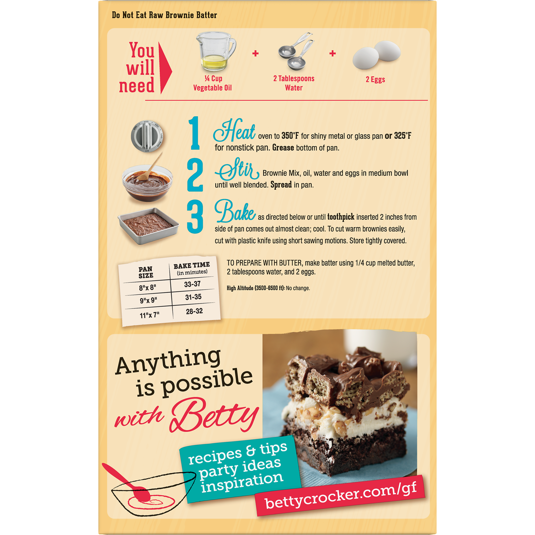 Touchdown Brownies Recipe Bettycrocker Com