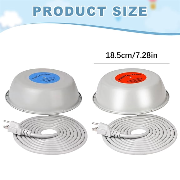 A Pond De-Icer 1000W Floating Pond Heater Thermostatic Outdoor Fish Pond De Icer with Auto Heating & Shut off Function Aluminum Tank Water Heater Deicer with 10Ft Power Cor