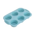 thumbnail image 2 of Clearance! Zguuel 6 Cup Silicone Muffin Pan, Non-Stick Baking Tray for Cupcake Oven, Blue, 2 of 6