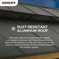 thumbnail image 3 of SUNJOY 12 x 20 ft. Wood Gazebo, Outdoor Patio Aluminum Hardtop Gazebo, Cedar Framed Wooden Gazebo with 2-Tier Roof, Suitable for Patios, Lawn and Backyard, Dark Brown Roof and Natural Wood Frame, 3 of 11