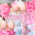 thumbnail image 2 of Pink Bow Halfway to one Balloons Half Birthday Decoration 6 Month Decorations 1/2 Birthday Decorations Half Birthday Party Decorations, 2 of 7