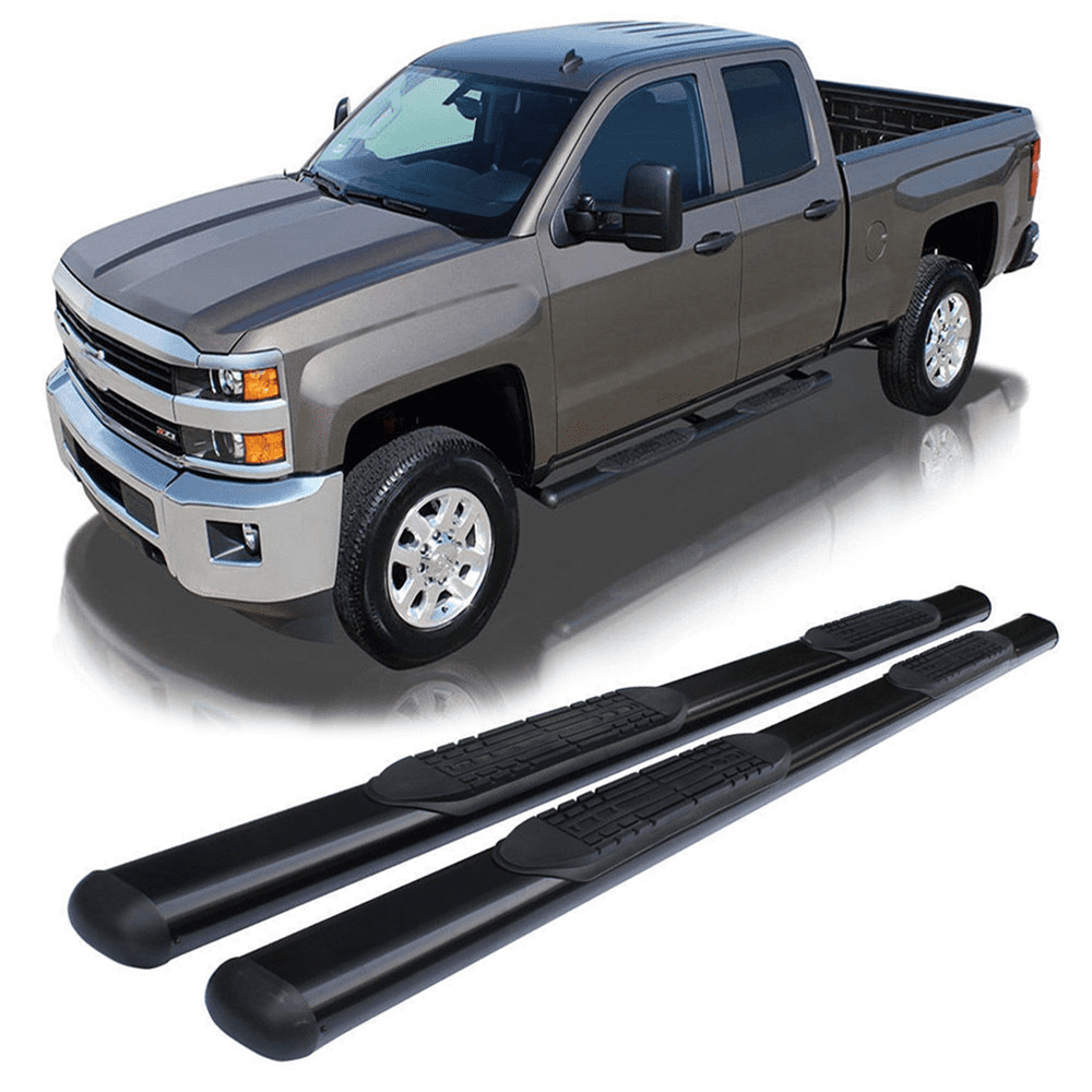 Ikon Motorsports Compatible with 07-21 Toyota Tundra Extended Cab 4" Oval Black Running Boards Side Step Nerf Bars