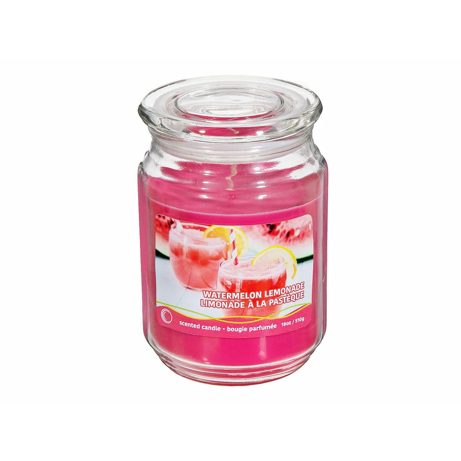 18 Oz Scented Jar With Glass Lid (Watermelon Lemonade) - Set of 2