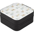 thumbnail image 3 of Animals Watercolor Jewelry Box for Women Girls PU Leather Jewelry Organizer Portable Travel Jewelry Case for Small Ring Earring Necklace Women Gifts, 3 of 7