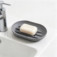 thumbnail image 4 of ZOURIH 2PCS Soap Dish, Bathroom Soap Dishes Soap Holder Soap Tray with Holes to Drain Water- Oval Shape Soap Dish for Shower Bathroom Kitchen Counter top, Keep Soap Dry - Flexible Silicone,Grey, 4 of 4