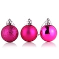 thumbnail image 1 of Nvzi Juego de adornos para árboles de Navidad, 24 piezas de bolas navideñas irrompibles con forma de rosa a granel, adornos colgantes de 3,15 pulgadas para árboles de Navidad y vacaciones navideñas, 1 of 4