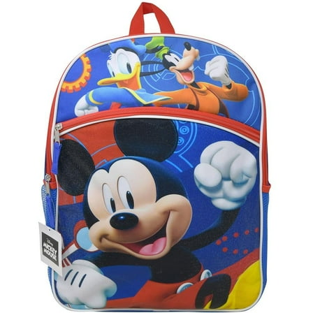 Disney Mickey Mouse With Donald Duck and Goofy 16" Backpack